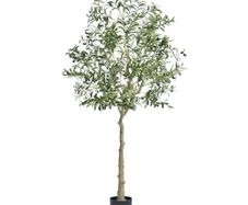 Artificial Olive Tree, 1.8 m Tall Faux Plant, Secure PE Material & Anti-Tip Tilt Protection Low-Maintenance Plant, Lifelike Green Fake Potted Tree