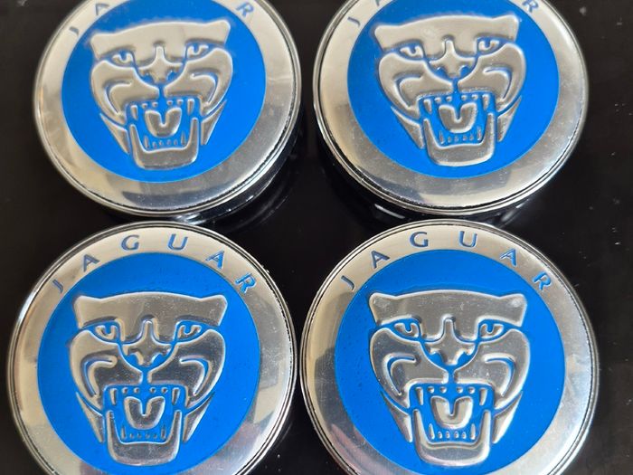 Jaguar caps  BLUE (For Aftermarket) FREE POST