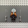 lego Star Wars sw1300 Ahsoka Tano (Adult) minifigure- Pearl Dark Gray Robe, Printed Arms Image 2