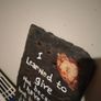 Hand written slate, The slate over 100 years old, reclaimed from the roof of an old building with original nail holes Image 2