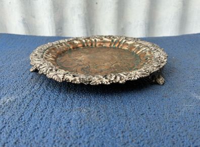 Silver plated copper tray
