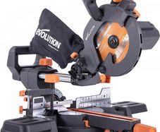 Compound Saw with Multi-Material Cutting, 45 Degree Bevel, 50 Degree Mitre, 210 mm Slide, 1200 W, 210 mm, 230 V (FREE POSTAGE)