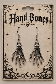 Hand Bones skeleton drop earrings