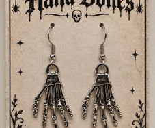 Hand Bones skeleton drop earrings