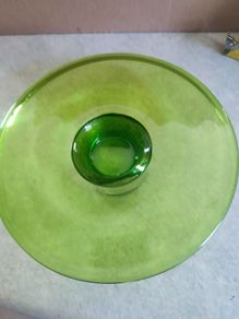 Lovely Green Handmade By maria vinka Nite Light Candle Holder.
