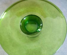 Lovely Green Handmade By maria vinka Nite Light Candle Holder.