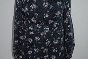 Brand new navy floral blouse by Permit size UK12 EU40 Postage included