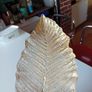 Large Glass Decorative Leaf Plate or Bowl Image 4
