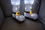 Christmas acrylic santa boots.