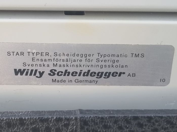 Vintage German Scheidegger Typomatic TMS typewriter