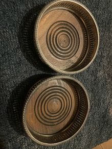 19th silver plated champagne coasters