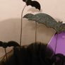 girls fancy dress black glitter bat hairband Image 2