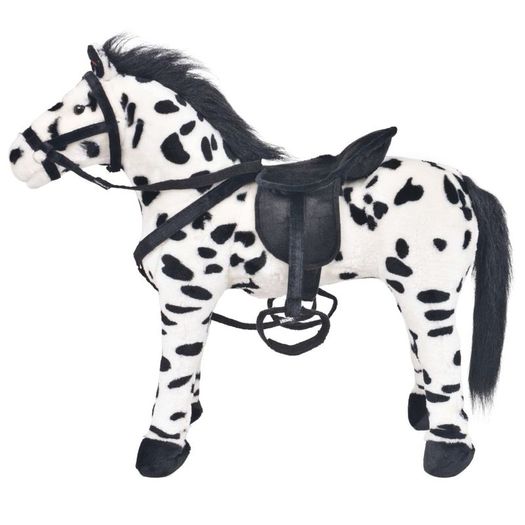 Standing Plush Toy Horse Black and White XXL (Copy)