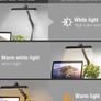 NEW SALE | Desk Lamp Clamp - Swing Arm Desk Lamps for Study - Eye-Caring LED Desk Light - 3 Light Modes x 10 Brightness Levels - 12W - Rose Gold Image 4