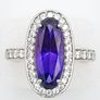 925 Vintage Sterling Silver And CZ Ring Image 2