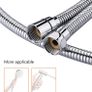 Shower Hose 1.7m, Ibergrif Stainless Steel Shower Pipe Anti Twist, Anti-Kink, Leakproof Universal Standard Fit G1/2 Replacement Hose with Brass Connectors and Washers, Chrome -Silver Image 4