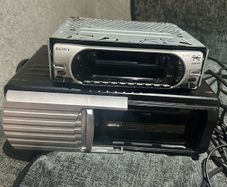 Old Sony tape deck  and Sony compact disc changer 35 years old