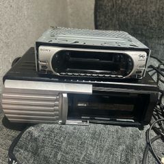 Old Sony tape deck  and Sony compact disc changer