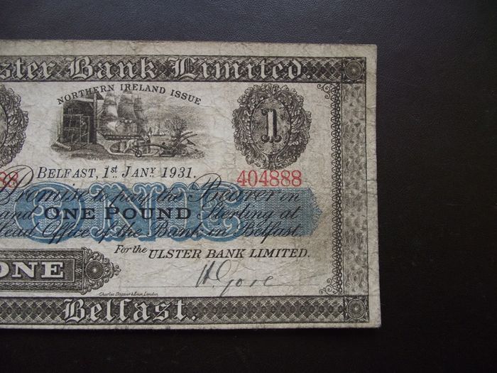 1931 Ulster Bank Limited 1 Pound