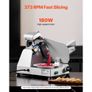 Commercial Meat Slicer, 10 inch Electric Deli Food Slicer, 180W Meat Cutter with a Premium 65Mn Blade, 0-0.4 inch Adjustable Thickness Image 4