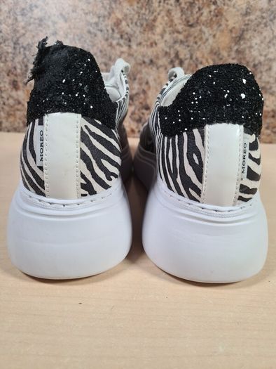 Womens Marco Moreo Zebra Print Platform Trainers Runners Size Uk 5.5 Eu 38.5 Please Read Description (AT1)