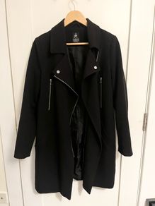 Black coat winter autumn