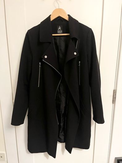 Black coat winter autumn