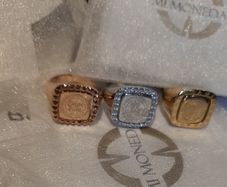 New Mi moneda rose gold ring