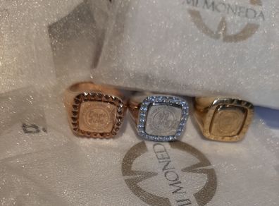 New Mi moneda rose gold ring