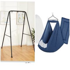 Folding Hammock Chair Stand + Baby Cradle Swing