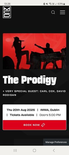 2 x prodigy tickets