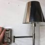 Polished Nickel Metal Light Swing Arm and Toggle Switch Image 2