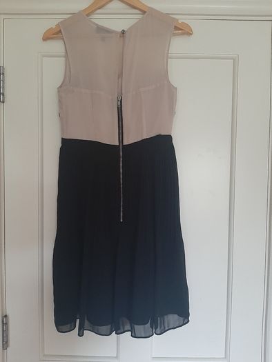 Cream Black Dress - Warehouse Size 10