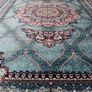 Rug Oriental Style Blue Tabriz Rug Carpet Timeless Persian-Inspired Design Image 3