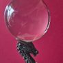 Crystal/glass ball and metal dragon stand. Image 4