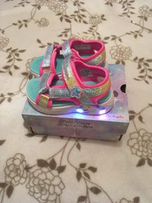 Skechers Sandals with flashing lights, size EU-24, UK-7