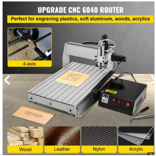 4axis Cnc Router 6040 Machine Tool 6063 Industrial Aluminum Durable Cutter