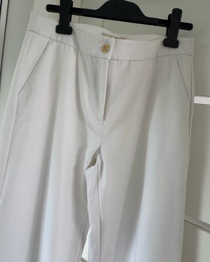Michael Kors White Wide Leg Trousers UK 8