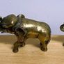 vintage collection of brass elephant figurines Image 2
