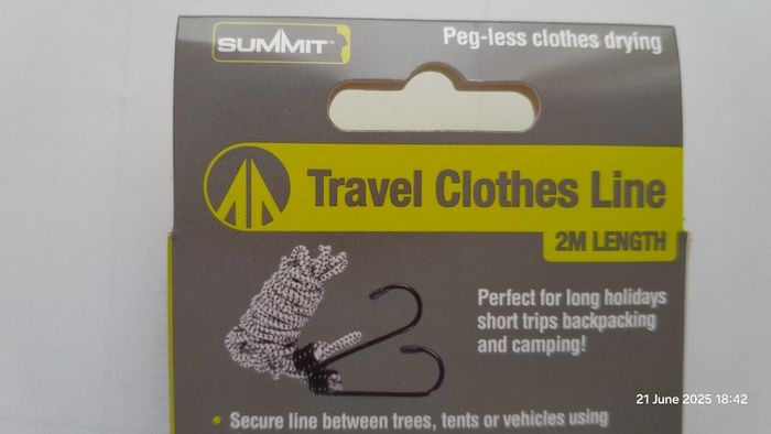 Summit Travel Clothes Line Clothesline 2M Army Camping Hiking Fishing Hunting Travel Backpacking Picnic Outdoor