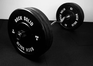 Ez curl barbell + bumper plates (68kg)