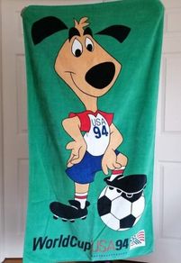 1994 World Cup USA Beach Towel Striker The Dog Mascot