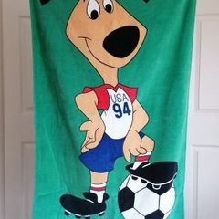 1994 World Cup USA Beach Towel Striker The Dog Mascot