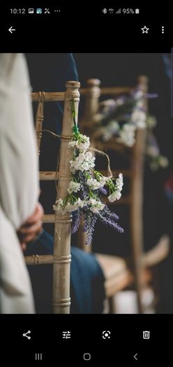Lavender chair/ pew ends