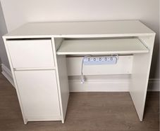 IKEA White Study / Computer Desk With Storage
