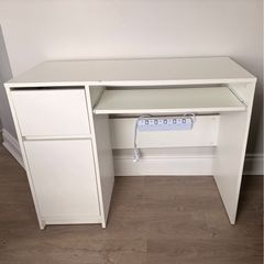 IKEA White Study / Computer Desk With Storage