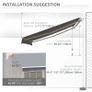 4 x 2.5m Manual Retractable Patio Awning Window Door Sun Shade - Grey Image 6