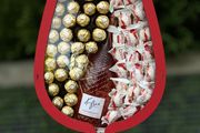 Kylie Rose Wine &amp; Chocolate Gift Box (Red Glass Shape)