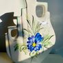 Large Vintage Hand Painted Ceramic Vase Sculptural Continental Floral Design 31cm Image 3