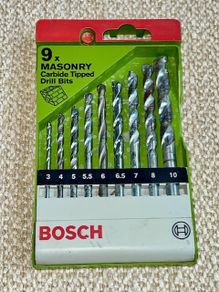 Bosch 9-Piece Carbide-Tipped Masonry Drill Bit Set